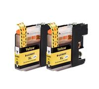 WYNAnGAI Cartouche d'encre Compatible LC567 LC565 Compatible avec imprimantes MFC-J2310 J2510 J3520 J3720(2 Pcs Yellow)