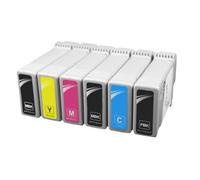 WYNAnGAI Cartouche d'encre Compatible PFI-102 PFI-104, Ensemble Complet d'encre pour IPF650 IPF655 IPF750 IPF755 IPF760 IPF765 avec Puce Disponible en 6 Couleurs