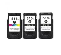 WYNAnGAI Cartouche d'encre Compatible PG510 CL511 Compatible avec 510XL 511XL Compatible avec MP280 MP480 MP490 MP240 MP250 MP260 MP270 IP2700(2BK 1COLOR)