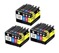 WYNAnGAI Cartouches d'encre compatibles 4PK Compatible avec Remplacement 932 933XL, Compatible avec imprimante Officejet 6100 6600 6700 7110 7610 7612 7510 7512(932XL 933XL-12pcs)