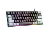 WYNAnGAI Clavier de Jeu Compact rétroéclairé rvb à 60 Compatible avec Cent, avec 61 Sensations mécaniques ergonomiques et étanches Compatible avec Une Utilisation au Bureau(Grey Black)