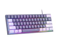 WYNAnGAI Clavier de Jeu Compact rétroéclairé rvb à 60 Compatible avec Cent, avec 61 Sensations mécaniques ergonomiques et étanches Compatible avec Une Utilisation au Bureau(Purple)