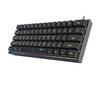 WYNAnGAI Clavier de Jeu Compact rétroéclairé rvb à 60 Compatible avec Cent, avec 61 Sensations mécaniques ergonomiques et étanches Compatible avec Une Utilisation au Bureau(Black)
