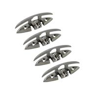 WYNAnGAI Compatible avec 4 pièces de matériel Marin en Acier Inoxydable 316, taquets d'amarrage Pliables, Accessoires de Bateau(5INCH(130MM))