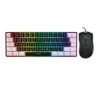 WYNAnGAI Ensemble Clavier et Souris de Jeu Filaire rétroéclairé RVB Blanc et Noir 61 Compatible avec Une Utilisation au Bureau et Les Amateurs de PUBG
