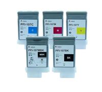 WYNAnGAI Jeu de Cartouches d'encre compatibles Compatible avec IPF670 IPF680 IPF685 IPF770 IPF780 130ML PFI107 6 pièces(5PCS)