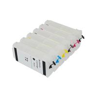 WYNAnGAI Jeu de Cartouches d'encre Rechargeables en 6 Couleurs, avec Puce, Compatible avec 72 DesignJet T610 T770 T790 T1100 T1120 T1200 T1300 T2300