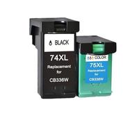 WYNAnGAI Remplacement de Cartouche d'encre Compatible Compatible avec Les modèles 74XL 75XL D4260 D4263 4360 D4368 J5725 J5730 J5735(1BLACK 1COLOR)