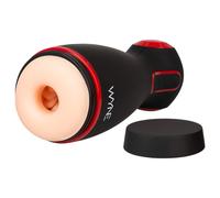 WYNE 06 - masturbateur vibrant et succion rechargeable - silicone noir