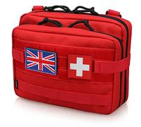 WYNEX Grande pochette d'administration tactique avec design double couche, outil utilitaire Molle EDC EMT avec pochette pour carte, patch drapeau de grande capacité inclus