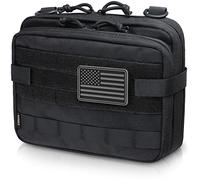 WYNEX Grande pochette d'administration tactique de conception double couche, pochette utilitaire Molle EDC EMT avec pochette à outils modulaire pochette à outils grande capacité drapeau patch inclus