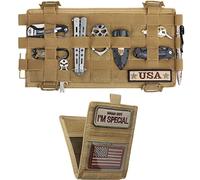 WYNEX Organisateur de Pare-Soleil de Voiture Tactique Poche de Rangement Pare Soleil Tactique Pochette pour Panneau de Visière Auto pour Carte Clé, Convient à la Plupart des Véhicules/Camions