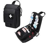WYNEX Petite Trousse de Premier Secours Militaire, Pochette Médical Vide | Poche Molle Tactique de Rangement Mini Sac de Secours Randonnée Voyage, Réponse Rapide, Organiseur d’urgence 1000D Nylon