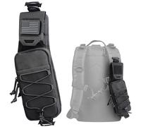 WYNEX Poche Supplémentaire de Sac à Dos de Randonnée, Version Incurvée, Pochette Molle pour Bretelle de Sac à Dos Tactique, Accessoires pour Sac à Dos, Conserver les Petits Objets Fréquemment Utilisés