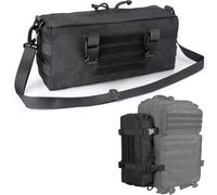 WYNEX Pochette tactique Molle, poches utilitaires EDC verticales, sac à bandoulière, multi-usages, grande capacité avec bandoulière, fixation étanche, design modulaire, Noir , Taille unique, Sportif