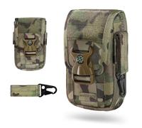 WYNEX Pochette Tactique pour Téléphone Portable Poche Molle EDC Gadget Sacoche Ceinture Pochette Smartphone Molle Mini Sac Ceinture Militaire pour Sport Plein-Air,avec Porte-Carte/Boucle de Boussole