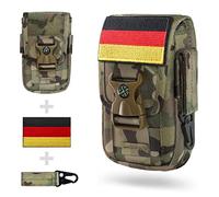 WYNEX Pochette Tactique pour Téléphone Portable Poche Molle EDC Gadget Sacoche Ceinture Pochette Smartphone Molle Mini Sac Ceinture Militaire pour Sport Plein-Air,avec Porte-Carte/Boucle de Boussole