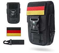 WYNEX Pochette Tactique pour Téléphone Portable Poche Molle EDC Gadget Sacoche Ceinture Pochette Smartphone Molle Mini Sac Ceinture Militaire pour Sport Plein-Air,avec Porte-Carte/Boucle de Boussole