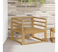 Wynira Canapé central d'extérieur en bois massif d'acacia blanc - Module d'angle - Élément d'extension - Chaise longue - Ottoman - Connecteur central - Chaise longue - Système d'emboîtement