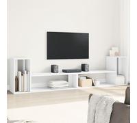 Wynira Lot de 2 armoires TV, en bois blanc, 100 x 30 x 50 cm, avec espace de rangement et compartiments, buffet bas moderne pour salon, chambre à coucher, home cinéma, gaming, peu encombrant et