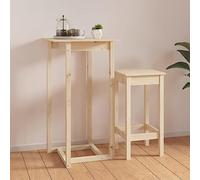 Wynira Table de bar 60 x 60 x 110 cm en pin massif avec plateau de table stable, aspect rustique pour cuisine, salle à manger, gastronomie et intérieur