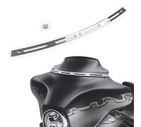 WYNMOTO Garniture de pare-brise en acier inoxydable poli à fente pour Harley Touring Electra Street Glide Ultra Limited Tri Glide 1996-2013 1996-2013