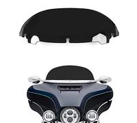 WYNMOTO Pare-brise rond noir de 17,8 cm compatible avec Harley Davidson Touring Street Glide/Electra Glide/Ultra Limited/Tri Glide FLHT FLHX FLHXS FLHTK 2014-2022