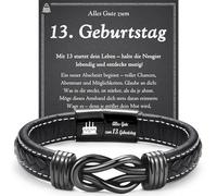 wynn's Cadeau d'anniversaire pour hommes et garçons, bracelet en cuir pour homme et garçon, cadeau d'anniversaire pour fils, frère, petit-fils, neveu, papa, grand-père, oncle, parrain, ami, 11.41