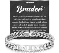 wynn's Cadeaux pour hommes, bracelet cubain avec gravure pour papa, fils, frère, petit-fils, homme, ami, cadeau d'anniversaire, de Noël, de fête des pères, de Saint Valentin, 11.41, Acier inoxydable