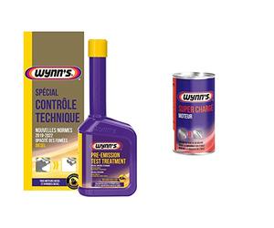 Wynn's Traitement Diesel Contrôle Technique, Anti-Pollution, Nouvelles Normes Nettoyage Complet réservoir-échappement & 1831089 Super Charge, Additif pour Huile Moteur 325 ML