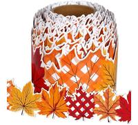 Wynrzyj 32,8 ft Thanksgiving Leaf Border Tric Autocollants pour tableaux de table Décoration Bulletin Board Borders Garniture Autocollant enseignant Bulletin Board Accessoires