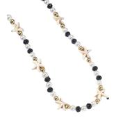 Wynrzyj Belle chaîne de mer élégant collier étoile de mer collier de perles de cristal artificielles convient aux femmes Plage Aventure