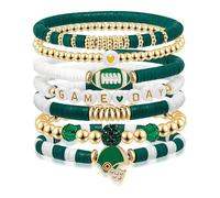 Wynrzyj Bracelets à breloques sportifs interchangeables 7 couleurs vives Argile douce Artisanat pour un usage quotidien Bracelet de sport unisexe empilable, taille unique, comme décrit