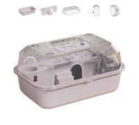 Wynrzyj Cage à hamster en plastique sûr et non toxique avec deux niveaux, démontage facile, cage pour animaux de compagnie pour observateurs sûrs