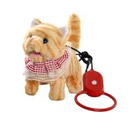 Wynrzyj Chats qui marchent en peluche activés par le son, jouets en peluche pour enfants, divertissement intérieur, laisse, corde, chats pour tout-petits, ramper, apprendre, cadeau d'anniversaire pour