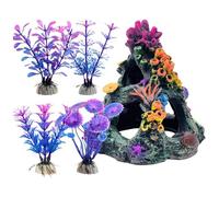 Wynrzyj Décoration d'aquarium en résine de récif corail - Accessoire de paysage - Environnement d'exposition sûr pour poissons, crevettes, habitats - Décoration d'aquarium
