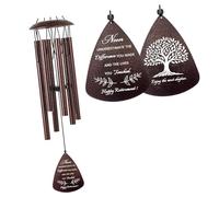 Wynrzyj Ensemble composé de 1 Air Tolle résistant aux intempéries avec tubes en aluminium de 81 cm, chaîne de cheville avec gravure Life et support photo pour le repos et le plein air, chaîne de