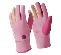 Wynrzyj Gants d'extérieur résistants au froid pour enfants avec doublure en polaire et silicone - Design coupe-vent - Poignets élastiques réglables - Indispensable - Gants de ski pour enfants