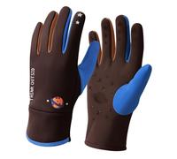 Wynrzyj Gants d'extérieur résistants au froid pour enfants avec doublure en polaire et silicone - Design coupe-vent - Poignets élastiques réglables - Indispensable - Gants de ski pour enfants