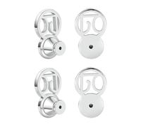 Wynrzyj Lot de 4 fermoirs de Boucles d ' Oreilles, Pochettes de sécurité, Bouchons de Bijoux d ' Oreille, de Verrouillage de Forme Ovale, adaptés Clous, Accessoires de Boucles d ' Oreilles