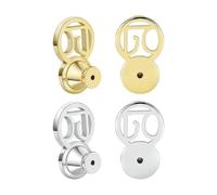 Wynrzyj Lot de 4 fermoirs de Boucles d ' Oreilles, Pochettes de sécurité, Bouchons de Bijoux d ' Oreille, de Verrouillage de Forme Ovale, adaptés Clous, Accessoires de Boucles d ' Oreilles