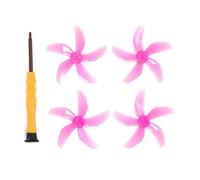 Wynrzyj Lot de 4 pagaies colorées 5 hélices silencieuses Réduction du bruit de courant Faible bruit Accessoires de rechange pour drones