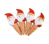 Wynrzyj Lot de 4 pics automatiques en céramique pour plantes - Pour jardin de vacances - Arrosage goutte à goutte - Pour l'intérieur - Système automatique pour pics en terre cuite