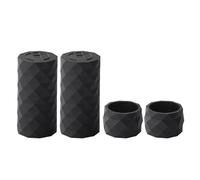 Wynrzyj Lot de 4 rubans de guidon anti-saut pour vélo, vélo de route, sangle, cache-connecteur, housses en silicone, anneaux solides, imperméables, bandes en silicone, faciles à nettoyer