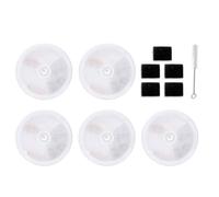 Wynrzyj Lot de 5/10 filtres à charbon actif pour purification de l'eau - Avec pompes en mousse - Accessoires de nettoyage