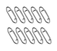 Wynrzyj Lot de 50 anneaux fendus en acier inoxydable avec clip à changement rapide pour la pêche