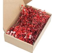 Wynrzyj Lot de 50 paquets de gypsophiles séchés, tiges de fleurs éternelles pour vases, arrangements décoratifs, décoration de table, arrangement floral, accessoires