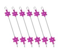 Wynrzyj Lot de 6 flocons de neige d'hiver en métal à suspendre - Fournitures de bricolage - Vacances - Mariage - Décoration de fête - Métal - Flocon de neige - Artisanat pour les vacances