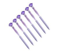 Wynrzyj Lot de 6 stylos à bille en cristal pour inscription « Big Guest » en douceur pour écrire pour le bureau, l'école et les femmes