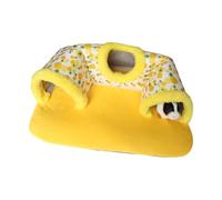 Wynrzyj Maisons de porcs lavables en machine Nids chauds en coton avec housse amovible Literie pour petits animaux pour l'hiver Lit confortable en coton pour hamster